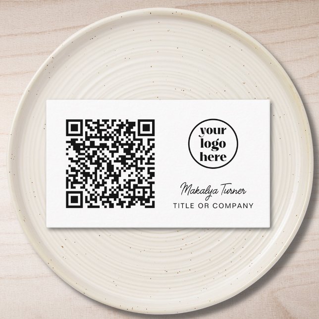 QR Code Business Logo Modern Professional Card (Creator Uploaded)