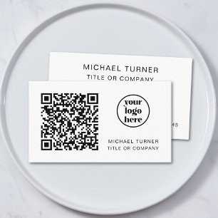 QR Code Business Logo Modern Professional Card