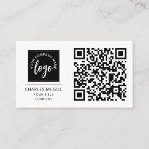 QR Code Business Logo Modern Professional Card