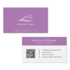 QR Code Business Logo Modern Professional Purple