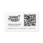 QR Code Business Logo Modern Professional White