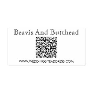 QR Code Business Logo Modern Simple Rubber Stamp