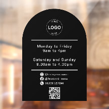 Qr Code Business Logo Opening Times Hours 
