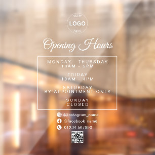Qr Code Business Logo Opening Times Hours