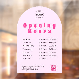 Qr Code Business Logo Opening Times Hours  Window