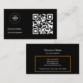 QR Code Business Logo Professional  Business Card