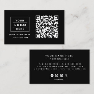 QR Code Business Logo Professional Card