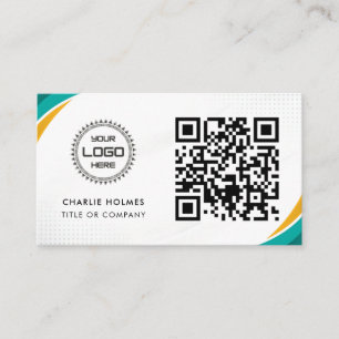 QR Code Business Logo Professional & Modern Card