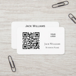 QR Code Business Logo Simple Professional Modern Business Card