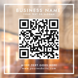 QR Code Business Logo Text Elegant Personalised