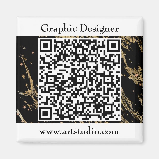 QR code Business Marketing Promotion Magnet (Front)