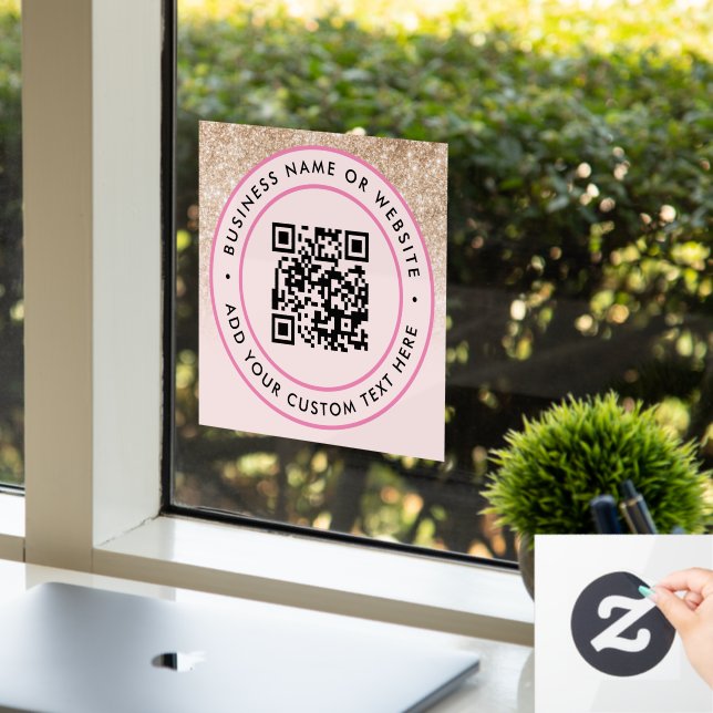 QR Code | Business Minimal Scannable Round (Office)