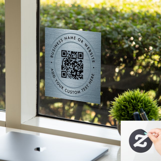 QR Code | Business Minimal Scannable Round (Office)