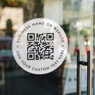 QR Code   Business Minimal White Scannable Round