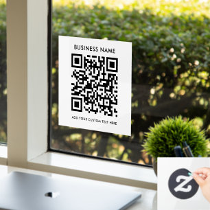 QR Code   Business Minimal White Scannable Round W