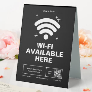 Qr Code Business Name Minimal wifi Details