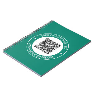 QR Code Business Name Website Promotional Notebook