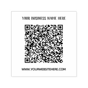 QR Code Business Name Website Stamp Example