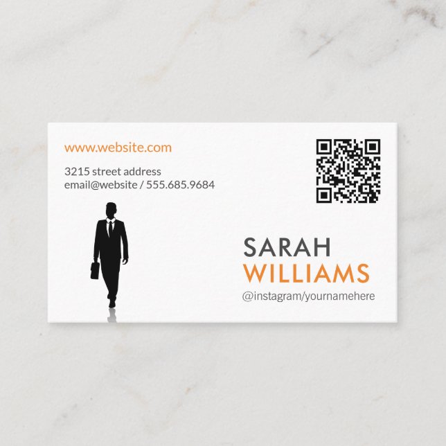 QR Code | Business Person Card (Front)