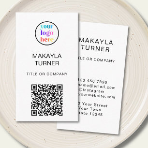 QR Code Business Professional Logo Business Card