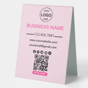 Qr Code Business Spa Logo Social Media Pink