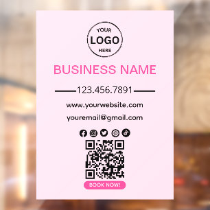 Qr Code Business Spa Logo Social Media Pink