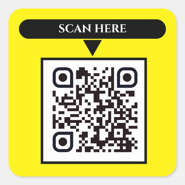 QR Code Business Square Stickers (Front)