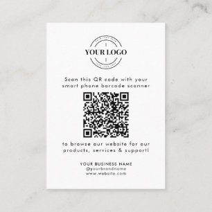 QR Code Business Website Scan Me Social Media Logo Business Card