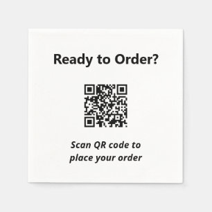 QR Code Cafe Napkin