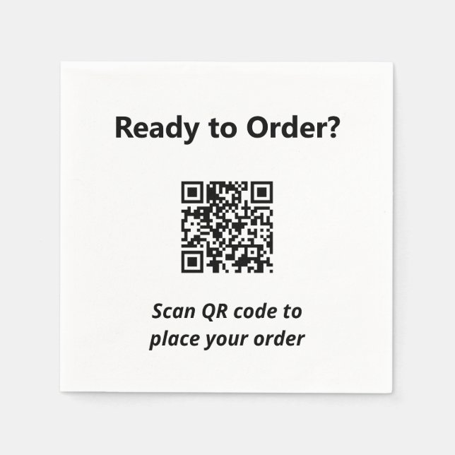 QR Code Cafe Napkin (Front)