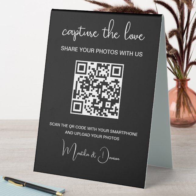 QR Code Capture the Love Wedding Photo Album  (In SItu (Table))