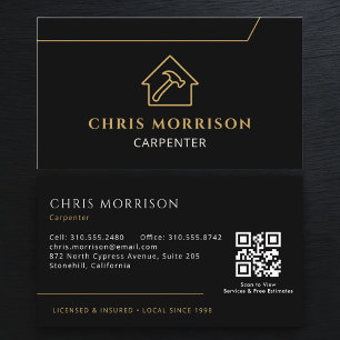 QR Code Carpenter Business Card