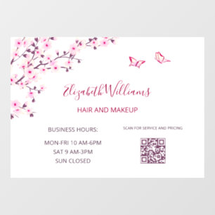 QR Code   Cherry Blossom Pink White 