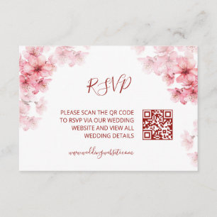 QR Code    Cherry Blossom RSVP Enclosure Card