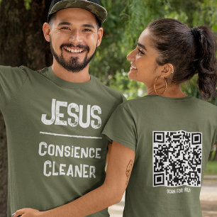 QR Code Christian Jesus Forgives Conscience Clean T-Shirt