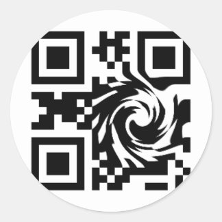 QR Code Classic Round Sticker