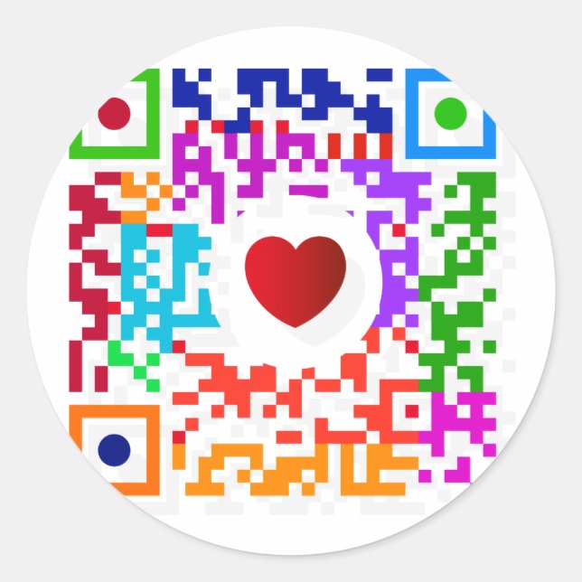 QR-Code Classic Round Sticker (Front)