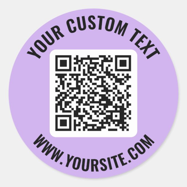 QR Code Classic Round Sticker (Front)