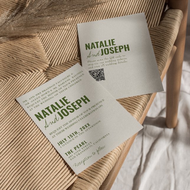 QR Code Classy Bright Traditional Colourful Weddin Invitation (Creator Uploaded)