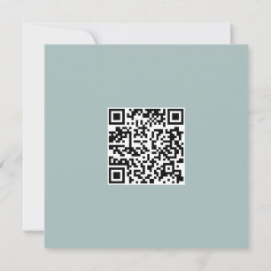 Qr Code Clean Monochrome Classic Graffiti Heart Thank You Card