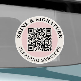 QR Code Cleaning Service Business Car Vinyl Decal