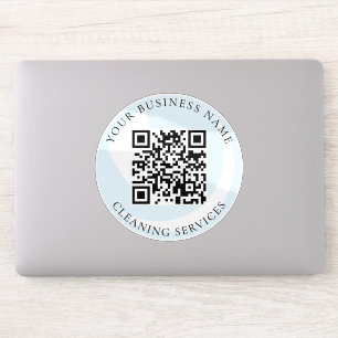 QR Code Cleaning Service Business Vinyl Decal
