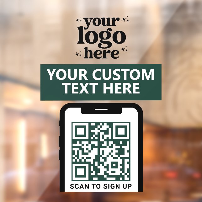 QR Code Company Logo Modern Minimalist Dark Green (Sheet 2)