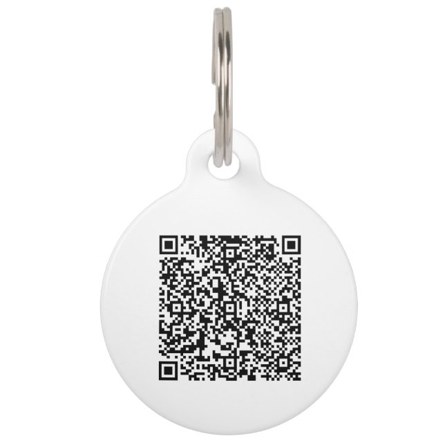 QR Code Contact Details Pet Tag (Front)