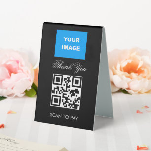 QR Code Contactless Scannable Menu Logo White