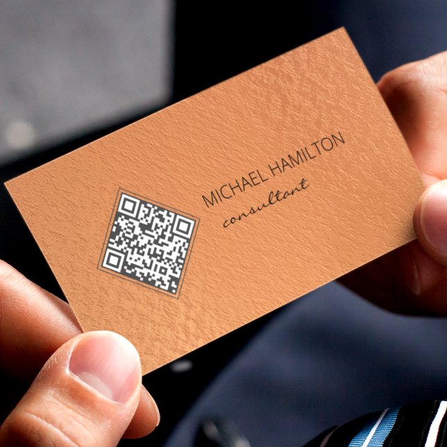 QR Code Copper Foil Profile Business Card (Creator Uploaded)