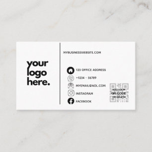 Qr Code Corporate Business Card Design Logo
