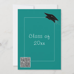 QR Code Custom Colours Graduation Invitation