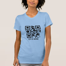 QR code custom  personalised tee shirt