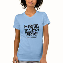 QR code custom  personalised tee shirt